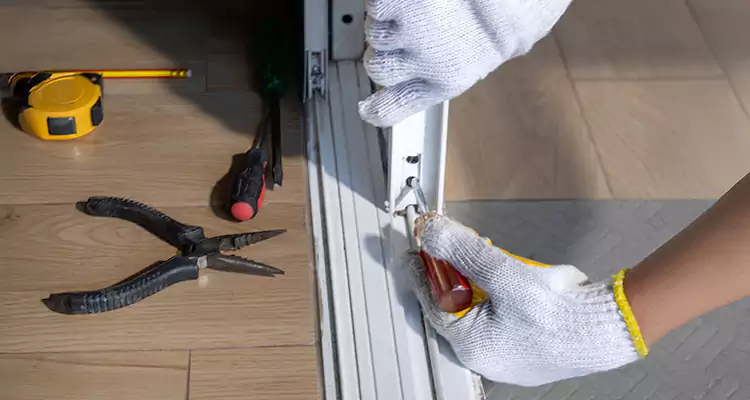 Backyard Sliding Door Track Repair in Oviedo, FL